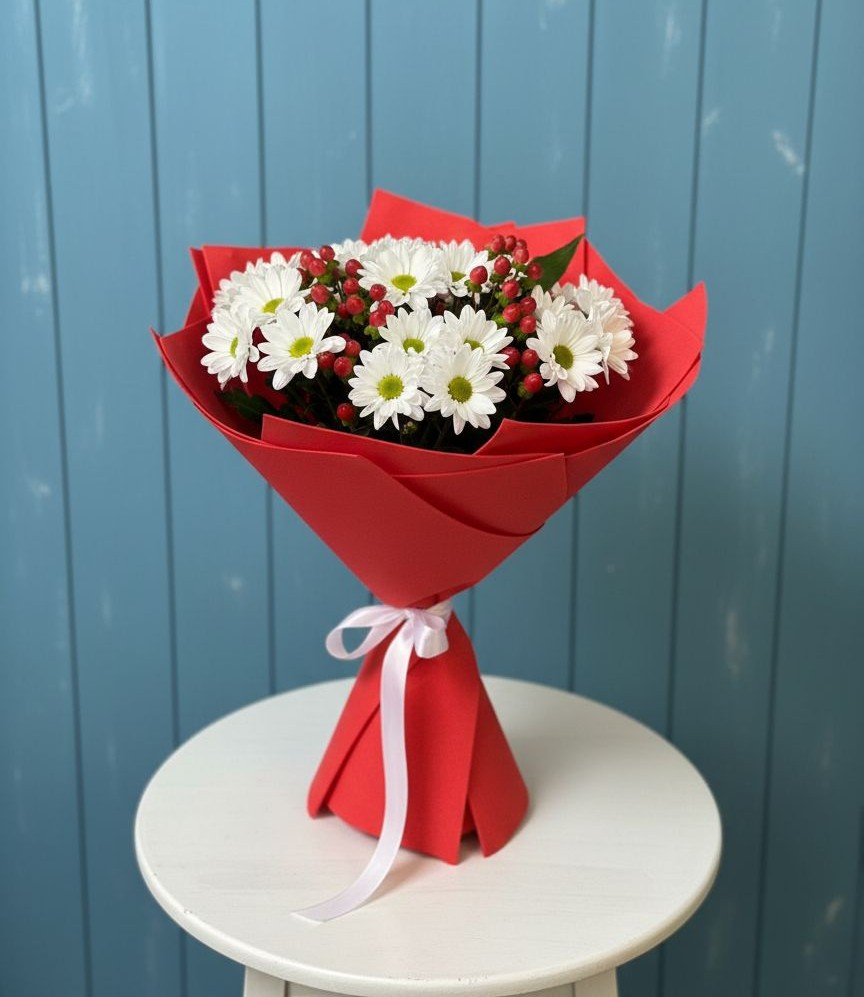 Букет цветов из: Хризантемы в Тихвине