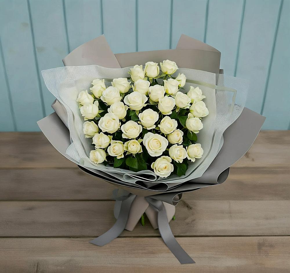 Букет Белоснежная нежность в Тихвине