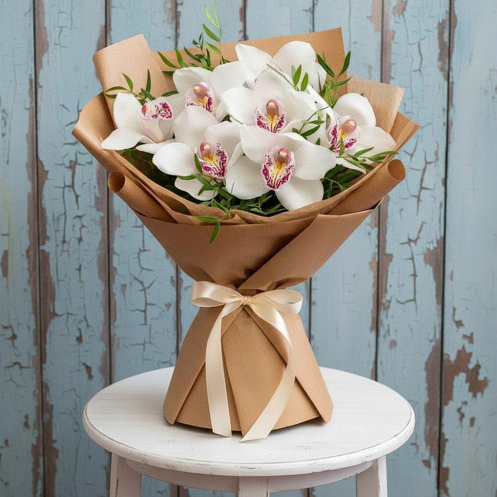 Букет цветов из: Орхидеи и Розы в Тихвине