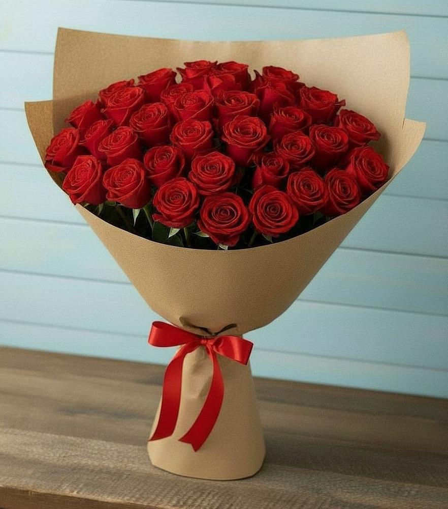 Букет Красные розы Милано в Тихвине