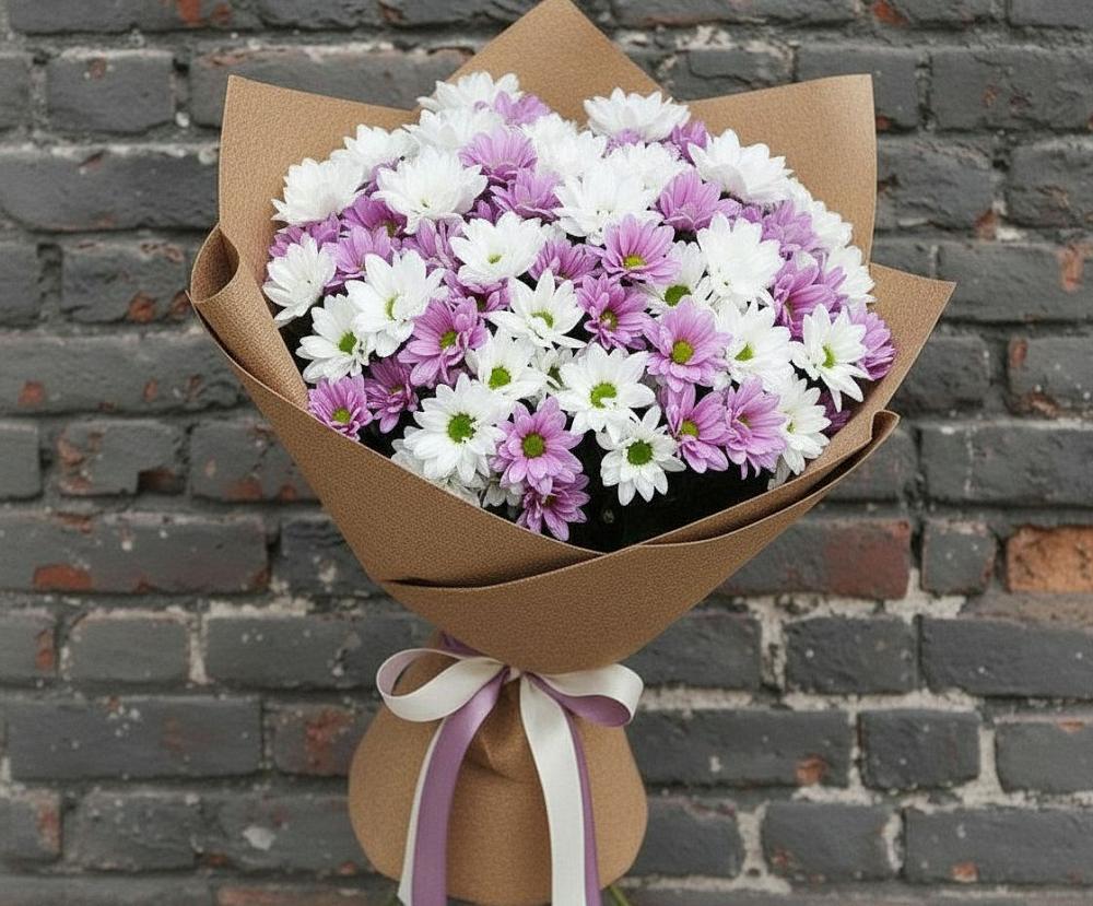 Букет цветов из: Хризантемы в Тихвине