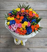 Букет цветов из:  Розы и Хризантемы в Тихвине