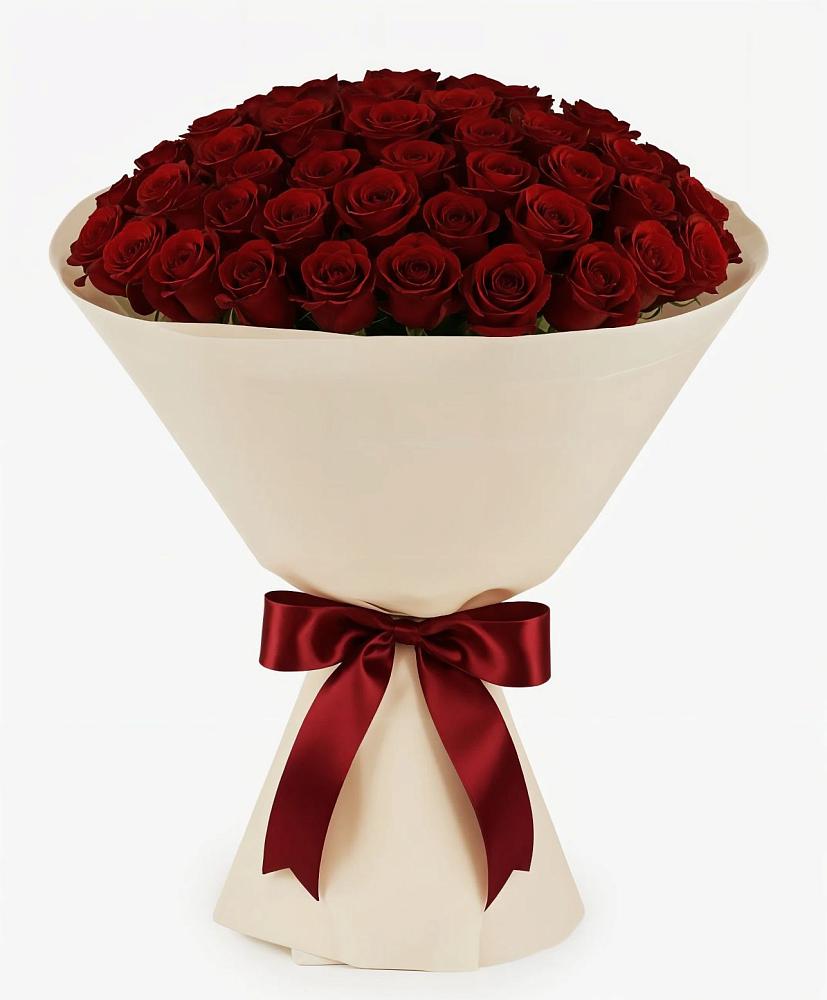 Букет 101 Бордовая роза Блэк Бакарра в Тихвине